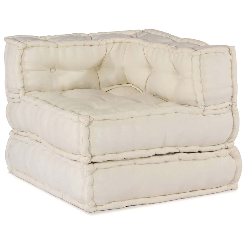Modulares Sofa 2 pcs Creme 70 x 70 x 56 cm Stoff