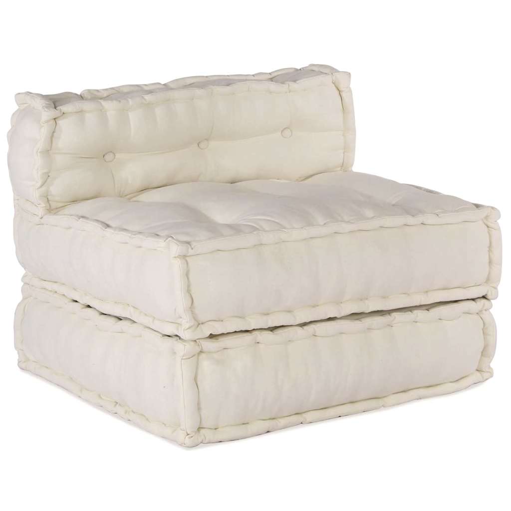 Modulares Sofa 4 pcs Creme 70 x 70 x 56 cm Stoff
