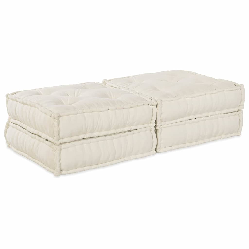 Modulares Sofa 2 pcs Creme 70 x 70 x 36 cm Stoff