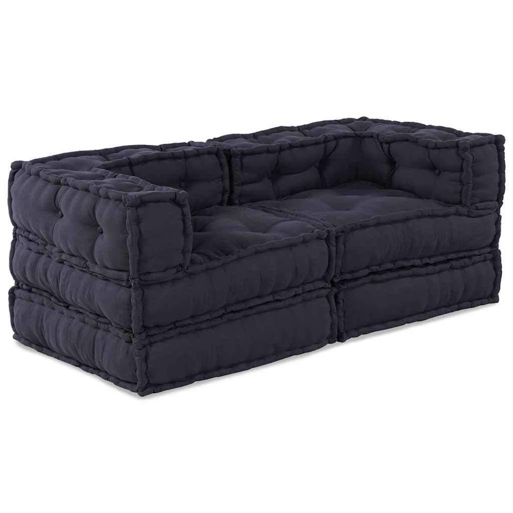 Modulares Sofa 2 pcs Anthrazit 70 x 70 x 56 cm Stoff