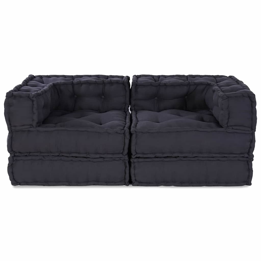 Modulares Sofa 2 pcs Anthrazit 70 x 70 x 56 cm Stoff