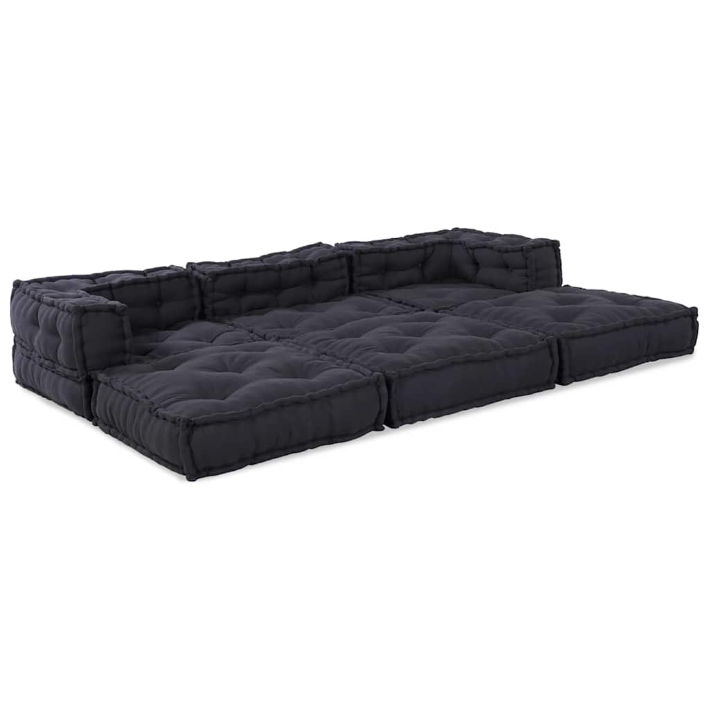 Modulares Sofa 3 pcs Anthrazit 70 x 70 x 56 cm Stoff