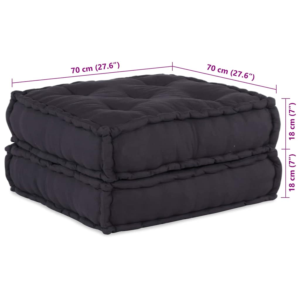 Modulares Sofa 2 pcs Anthrazit 70 x 70 x 36 cm Stoff