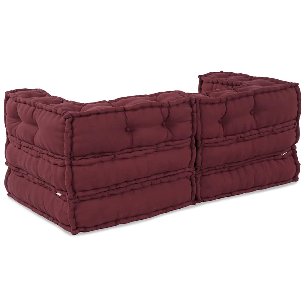 Modulares Sofa 2 pcs Kastanienbraun 70 x 70 x 56 cm Stoff