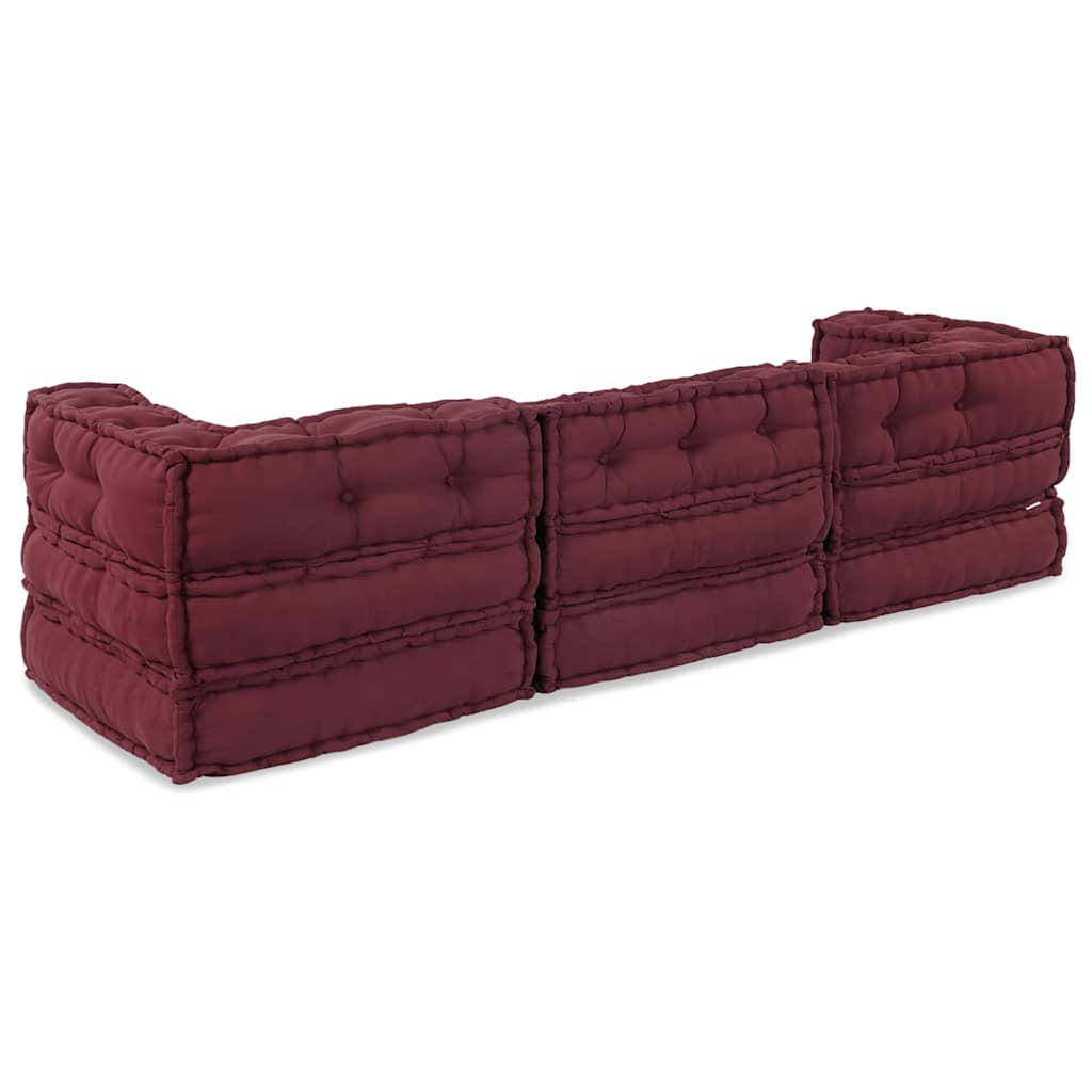 Modulares Sofa 3 pcs Kastanienbraun 70 x 70 x 56 cm Stoff