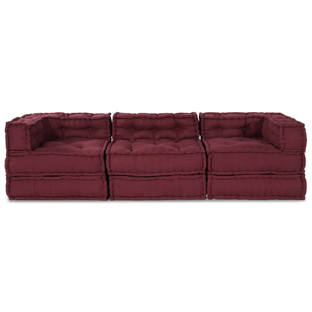 Modulares Sofa 3 pcs Kastanienbraun 70 x 70 x 56 cm Stoff