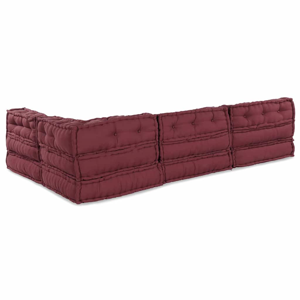 Modulares Sofa 4 pcs Kastanienbraun 70 x 70 x 56 cm Stoff