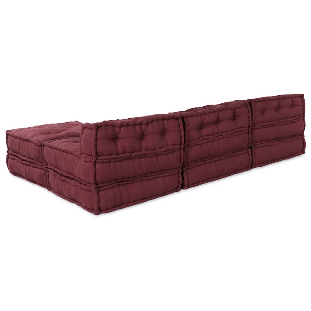 Modulares Sofa 4 pcs Kastanienbraun 70 x 70 x 56 cm Stoff