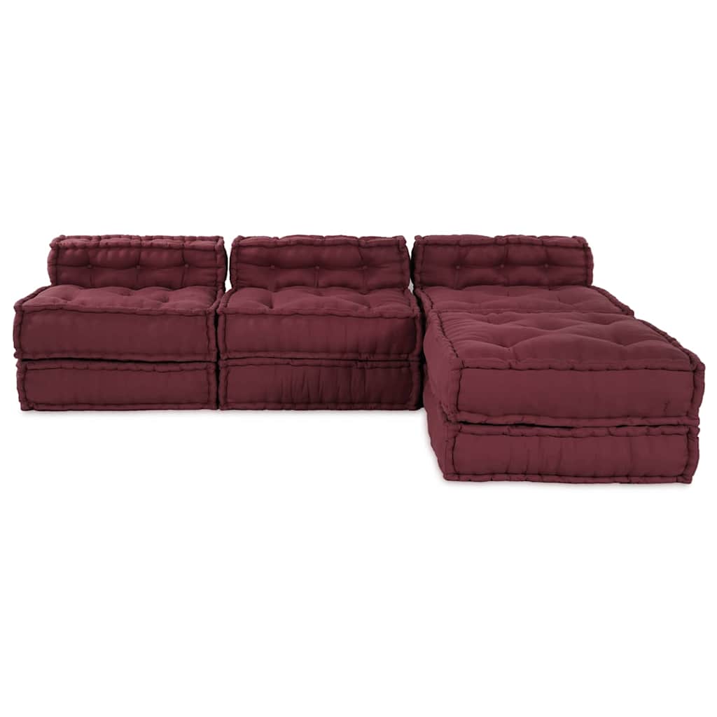 Modulares Sofa 4 pcs Kastanienbraun 70 x 70 x 56 cm Stoff