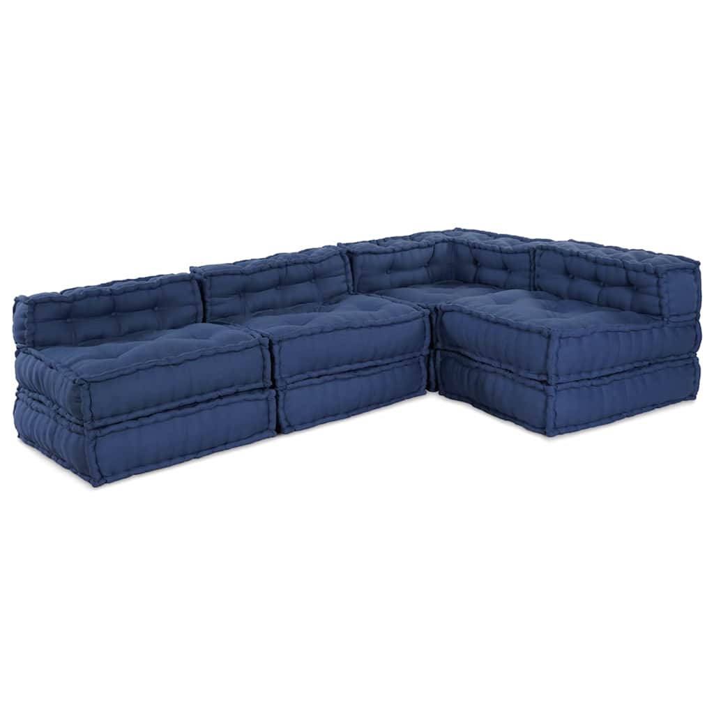 Modulares Sofa 4 pcs Indigo 70 x 70 x 56 cm Stoff