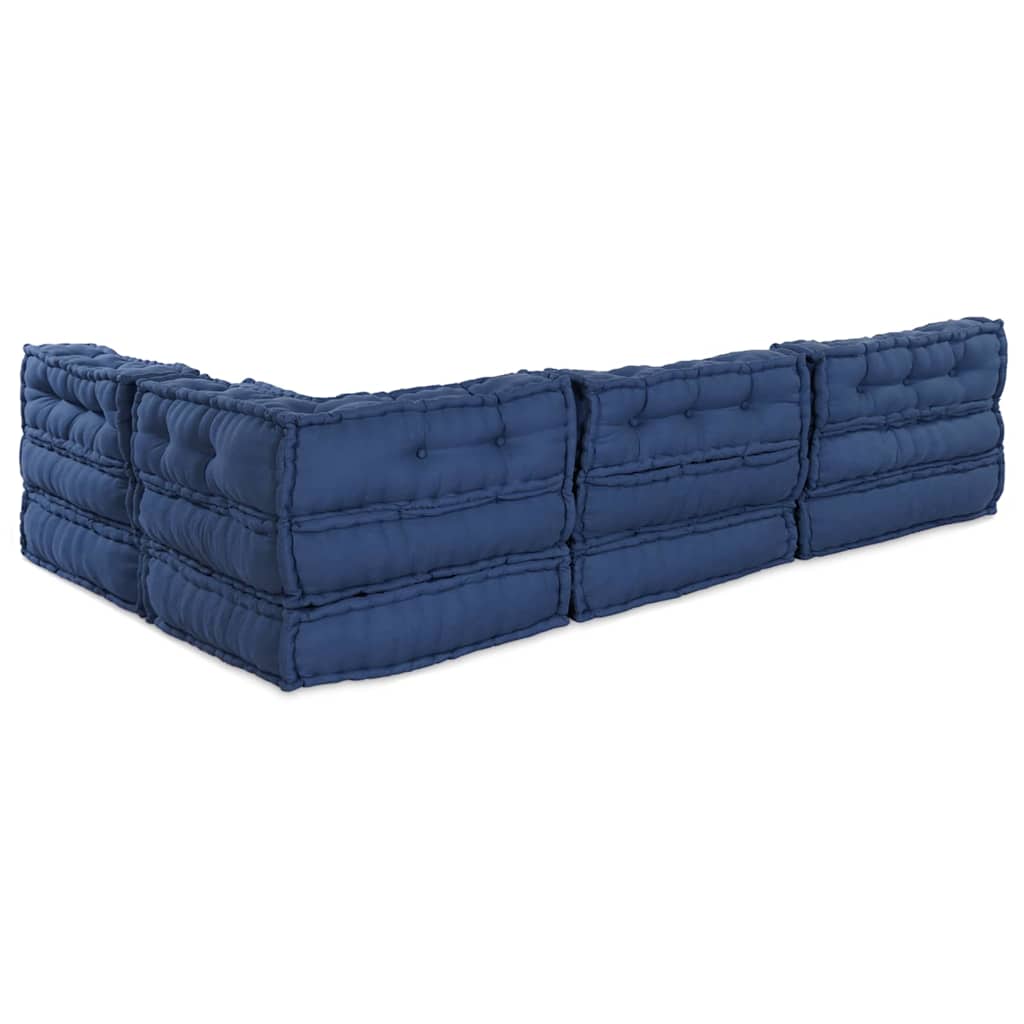 Modulares Sofa 4 pcs Indigo 70 x 70 x 56 cm Stoff