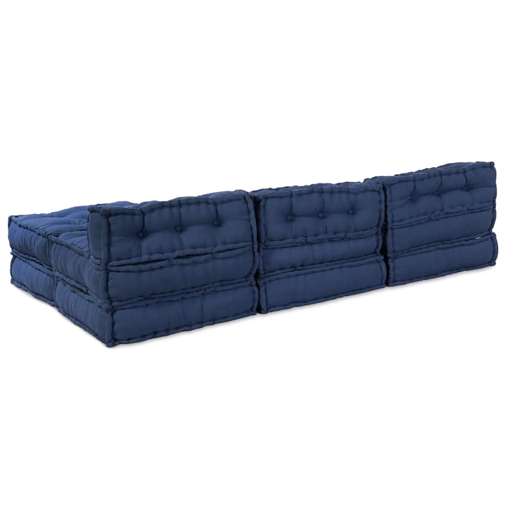 Modulares Sofa 4 pcs Indigo 70 x 70 x 56 cm Stoff