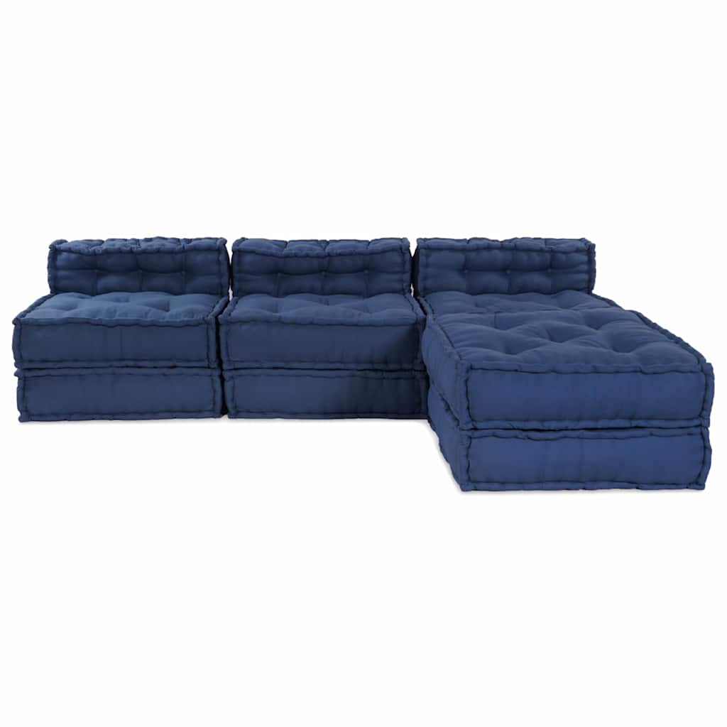 Modulares Sofa 4 pcs Indigo 70 x 70 x 56 cm Stoff