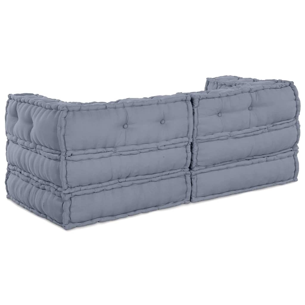 Modulares Sofa 2 pcs Grau 70 x 70 x 56 cm Stoff