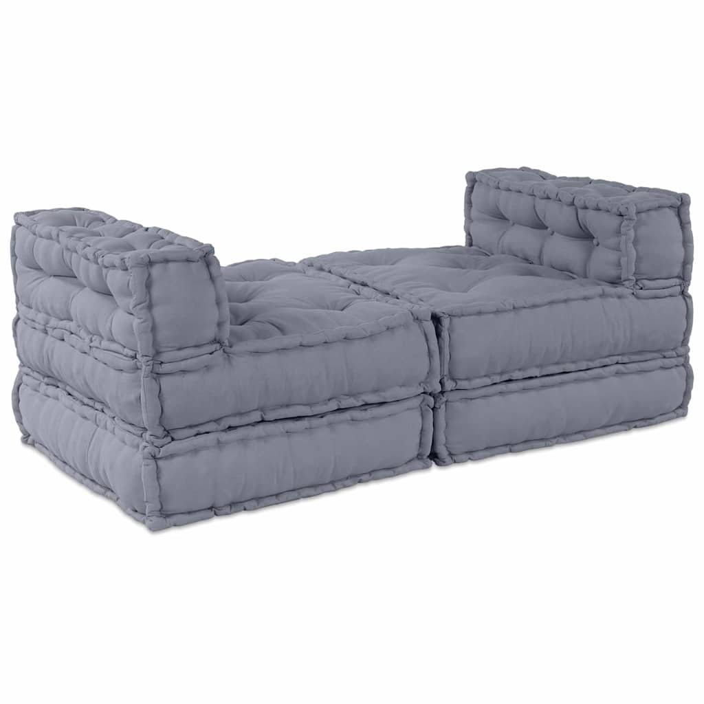 Modulares Sofa 4 pcs Grau 70 x 70 x 56 cm Stoff