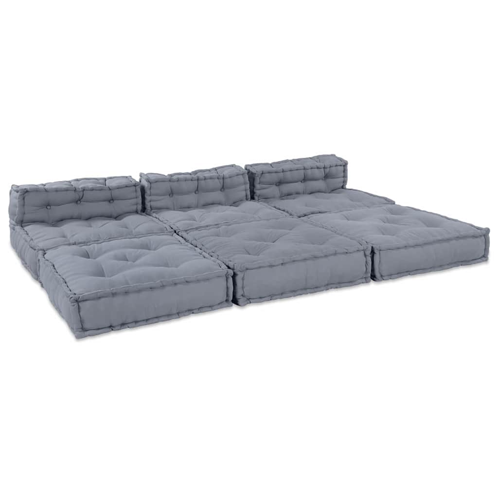 Modulares Sofa 4 pcs Grau 70 x 70 x 56 cm Stoff