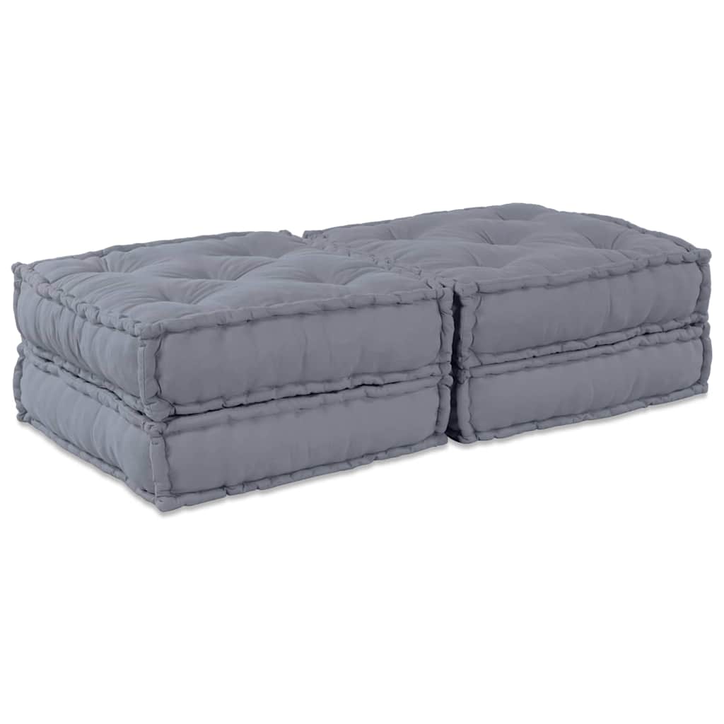 Modulares Sofa 2 pcs Grau 70 x 70 x 36 cm Stoff