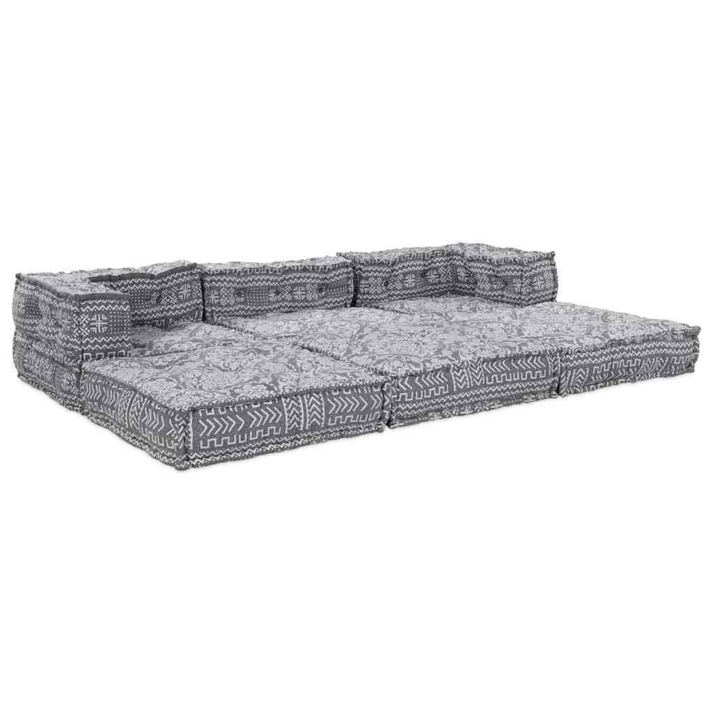 Modulares Sofa Geometrisch 3 pcs Hellgrau 70 x 70 x 56 cm Stoff