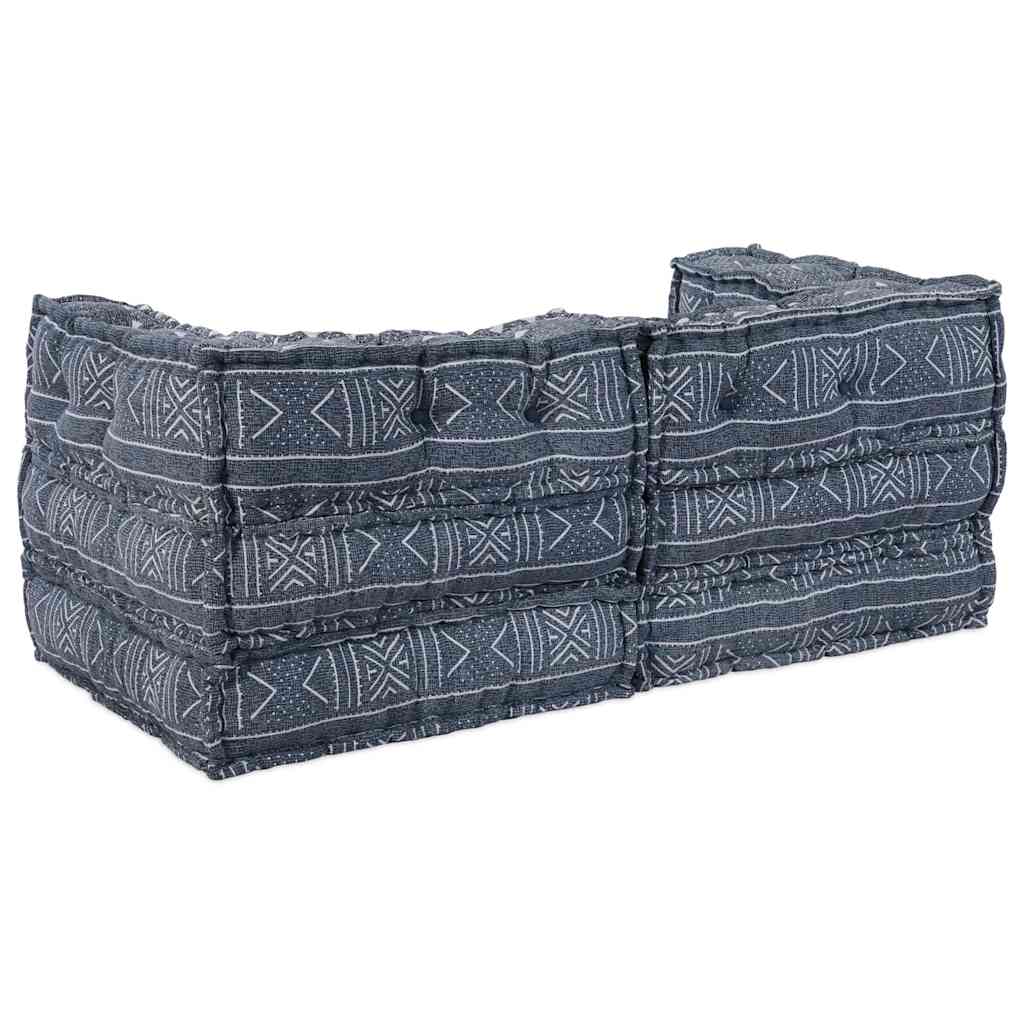 Modulares Sofa Geometrisch 2 pcs Indigo 70 x 70 x 56 cm Stoff