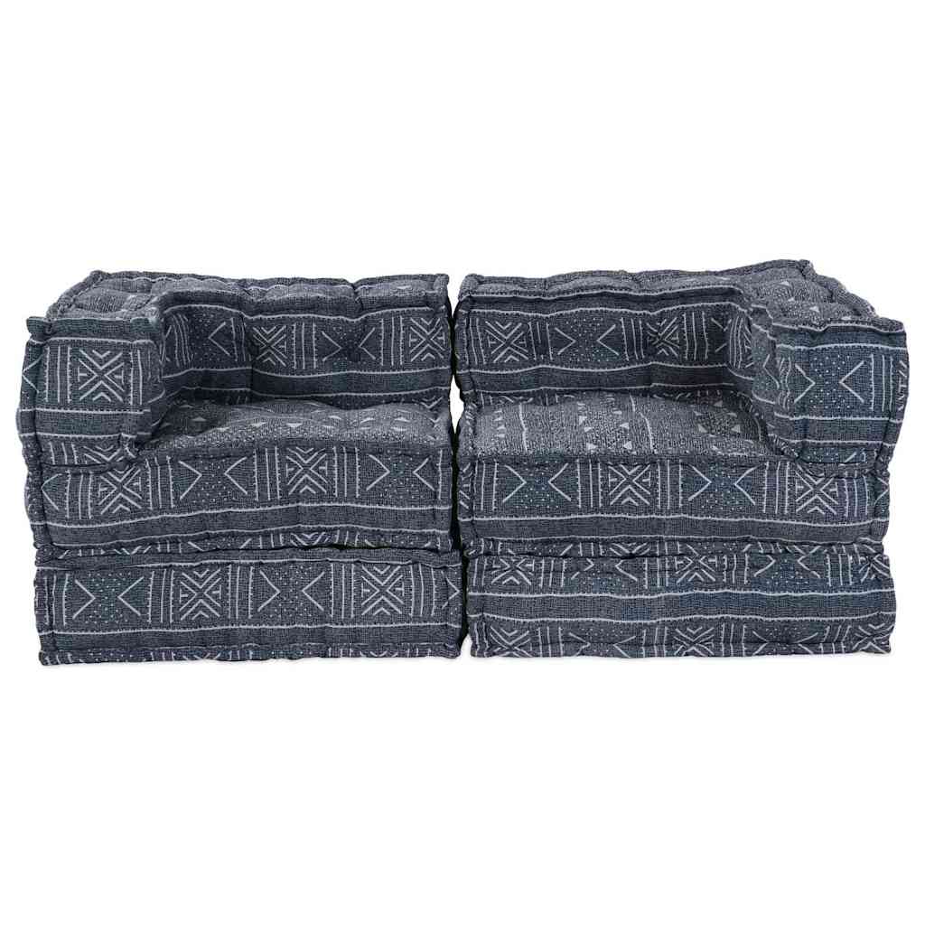 Modulares Sofa Geometrisch 2 pcs Indigo 70 x 70 x 56 cm Stoff