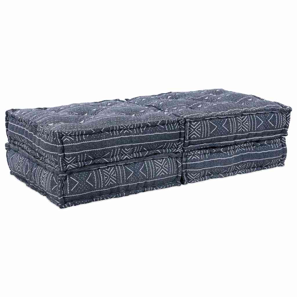 Modulares Sofa Geometrisch 2 pcs Indigo 70 x 70 x 36 cm Stoff