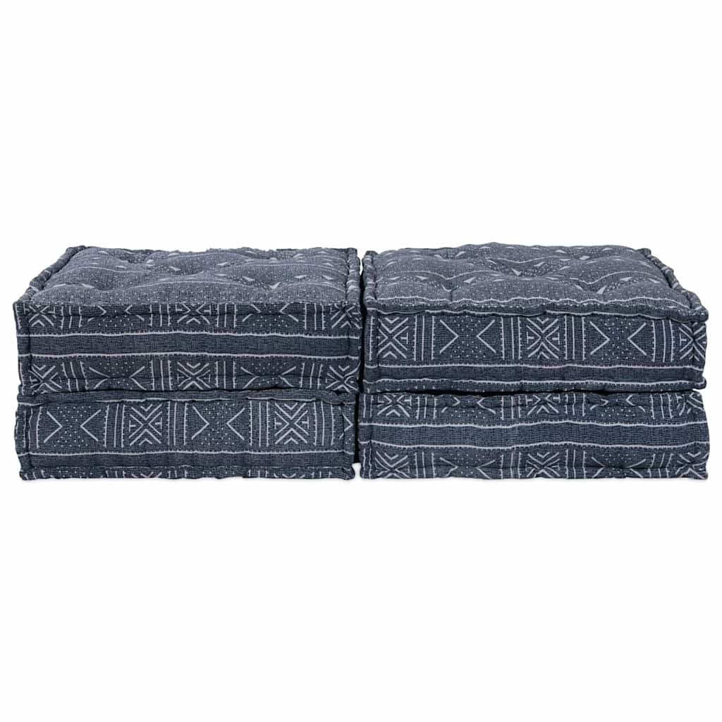 Modulares Sofa Geometrisch 2 pcs Indigo 70 x 70 x 36 cm Stoff