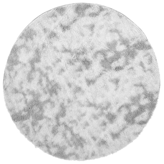 Teppich Shaggy Hochflor NAVARRA Silbergrau 100x100 cm Polyester