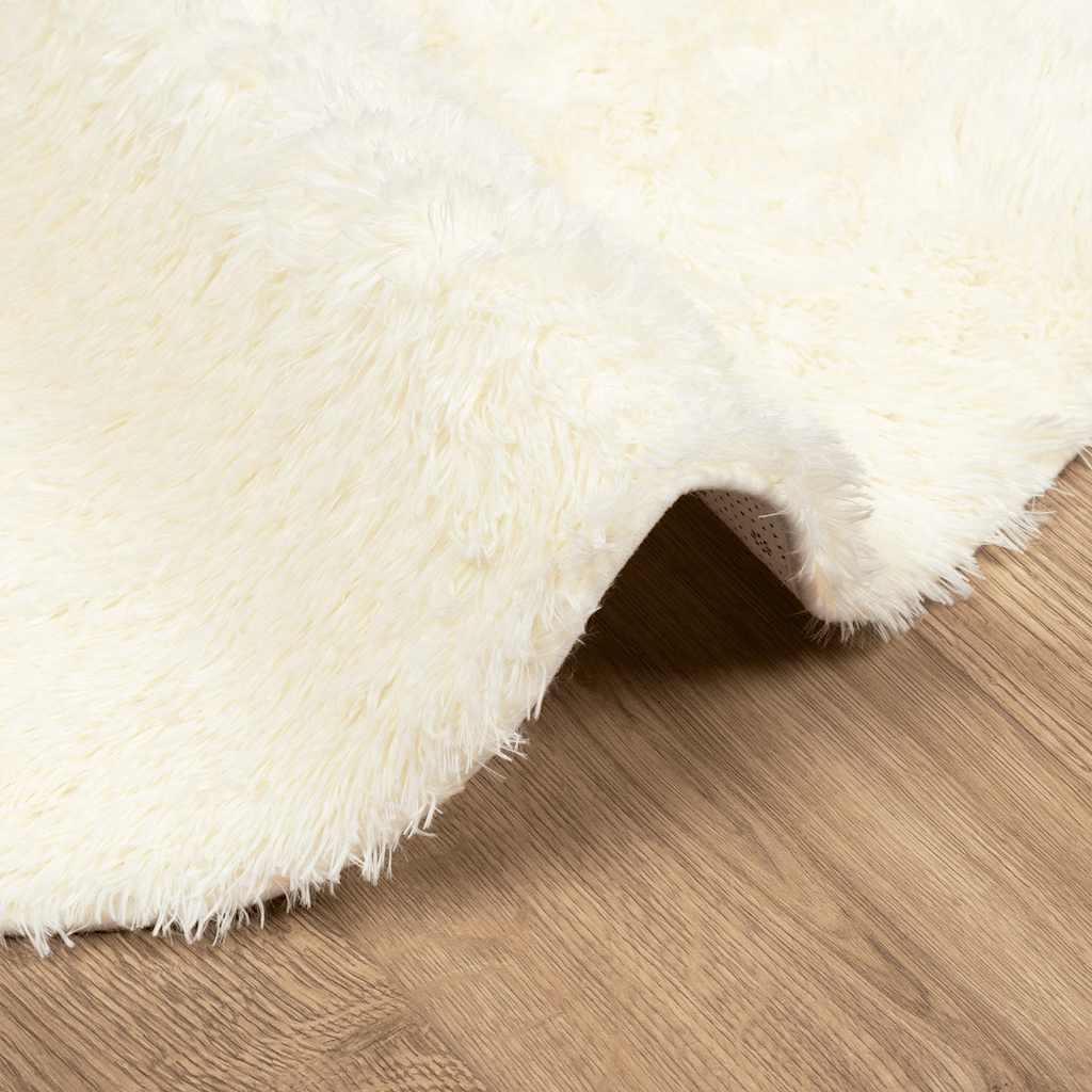 Teppich Shaggy Hochflor NAVARRA Creme 240x240 cm Polyester