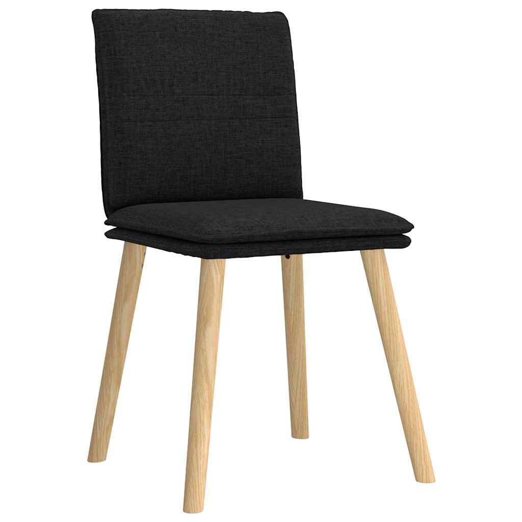 Esszimmerstühle 6 Stk. Schwarz Stoff