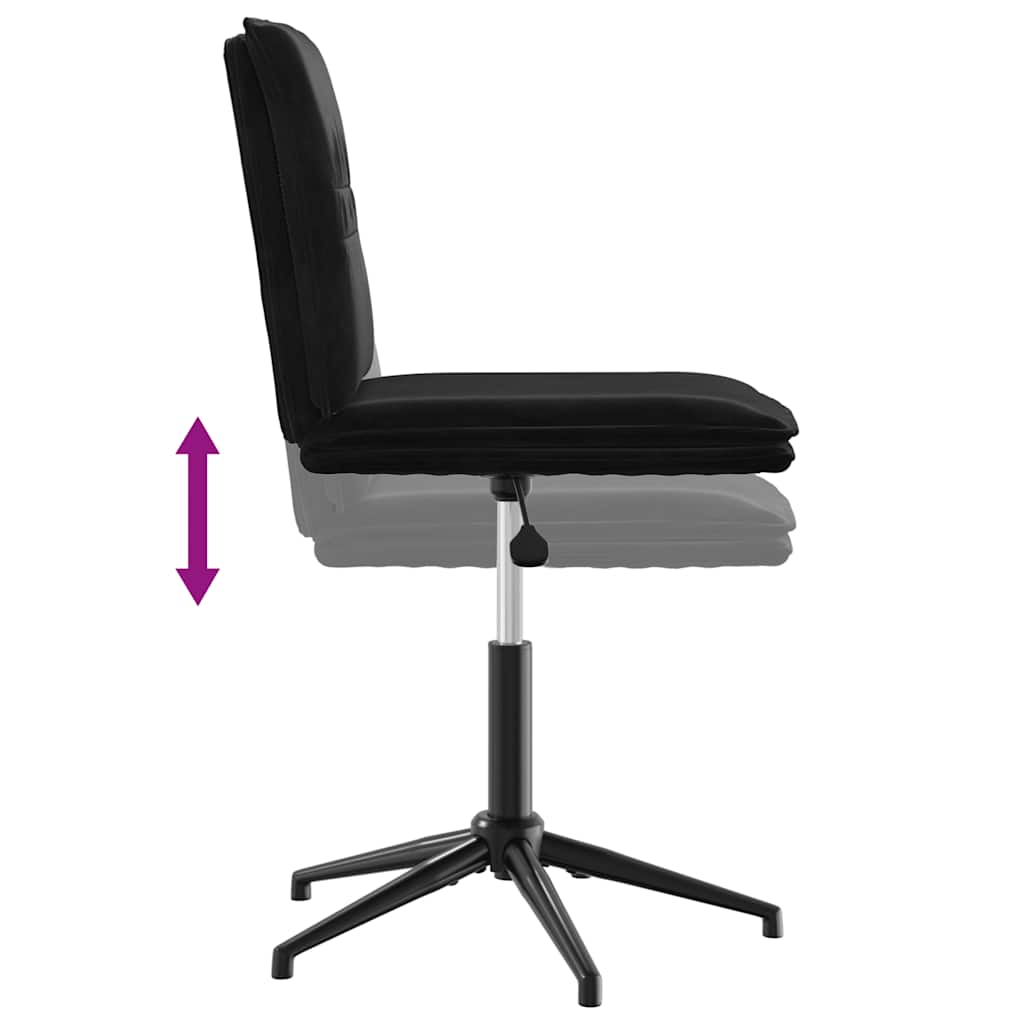 Esszimmerstühle 4 Stk. Schwarz Samt