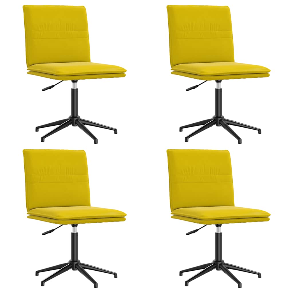 Esszimmerstühle 4 Stk. Gelb Samt
