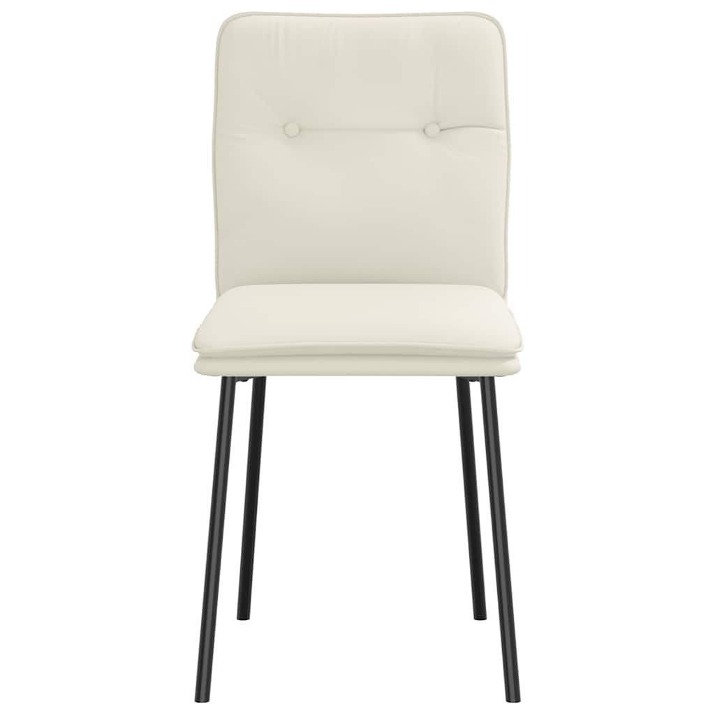 Esszimmerstühle 6 Stk. Creme Samt