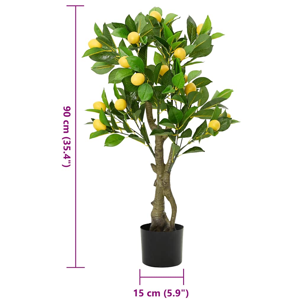 Zitronenbaum Künstlich 234 Blätter 90 cm Grün