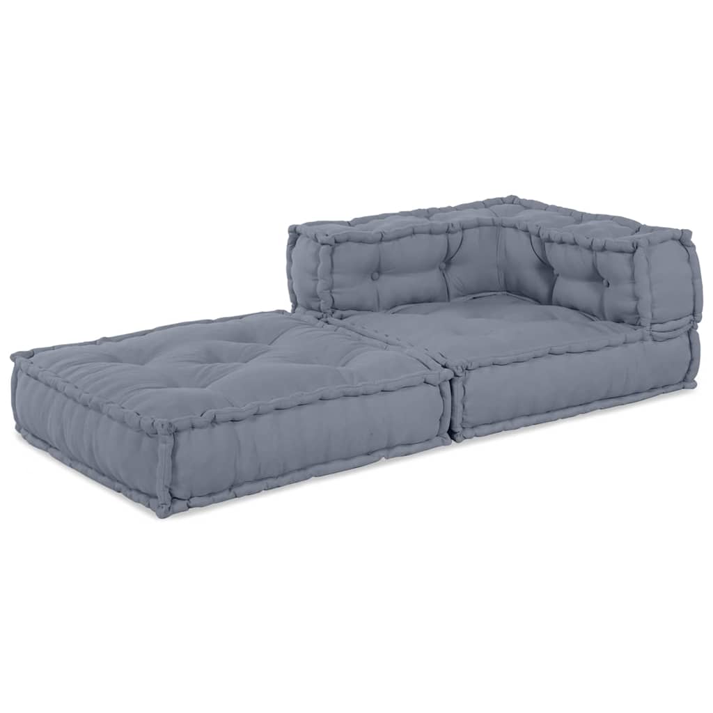 Modulares Sofa Grau 70 x 70 x 54 cm Stoff