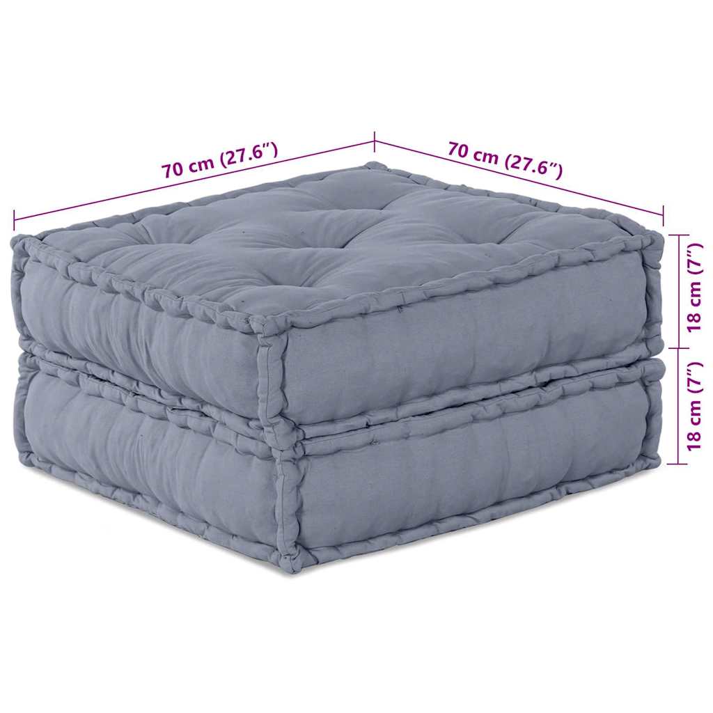Modulares Sofa Grau 70 x 70 x 36 cm Stoff