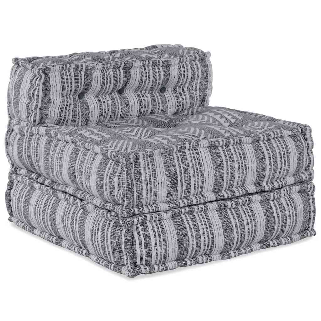 Modulares Sofa Gestreift Grau 70 x 70 x 54 cm Stoff