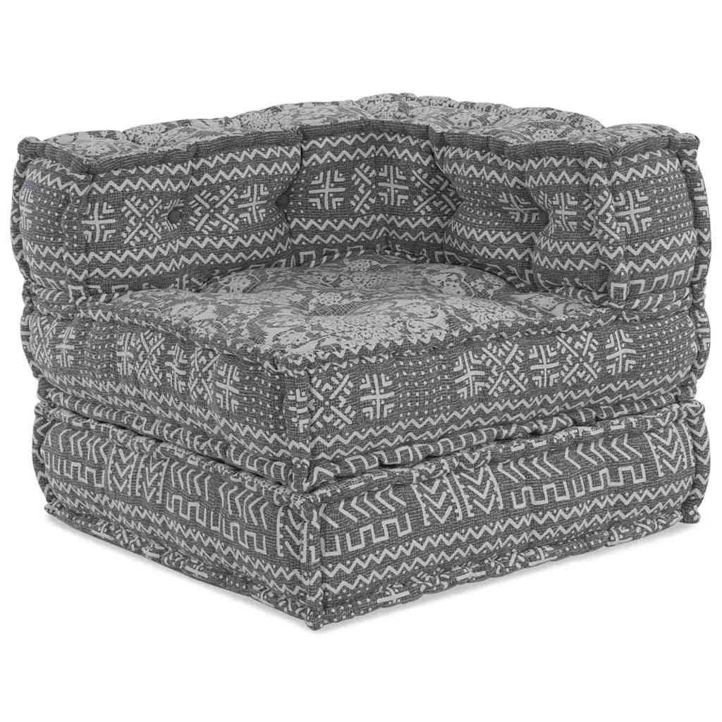 Modulares Sofa Geometrisch Hellgrau 70 x 70 x 54 cm Stoff