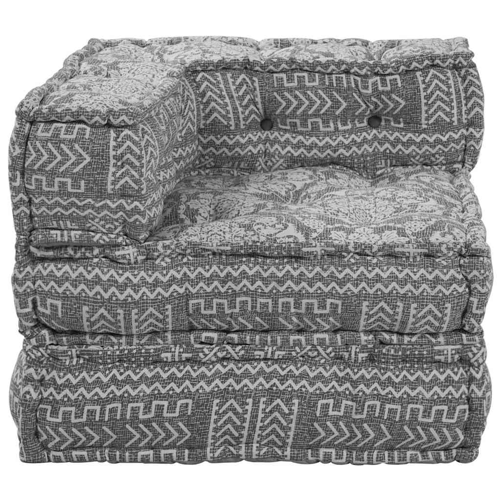Modulares Sofa Geometrisch Hellgrau 70 x 70 x 54 cm Stoff