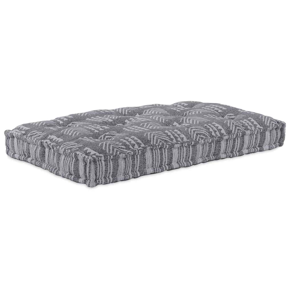 Pallet Sofa Kissen Grauer Aufdruck Stoff