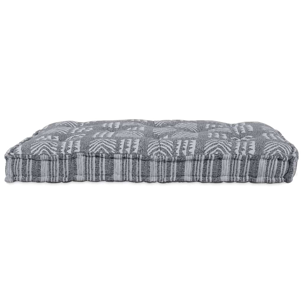 Pallet Sofa Kissen Grauer Aufdruck Stoff