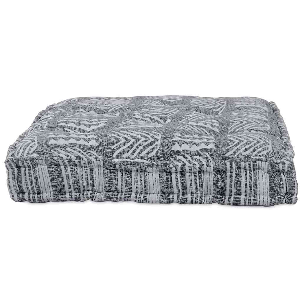Pallet Sofa Kissen Grauer Aufdruck Stoff