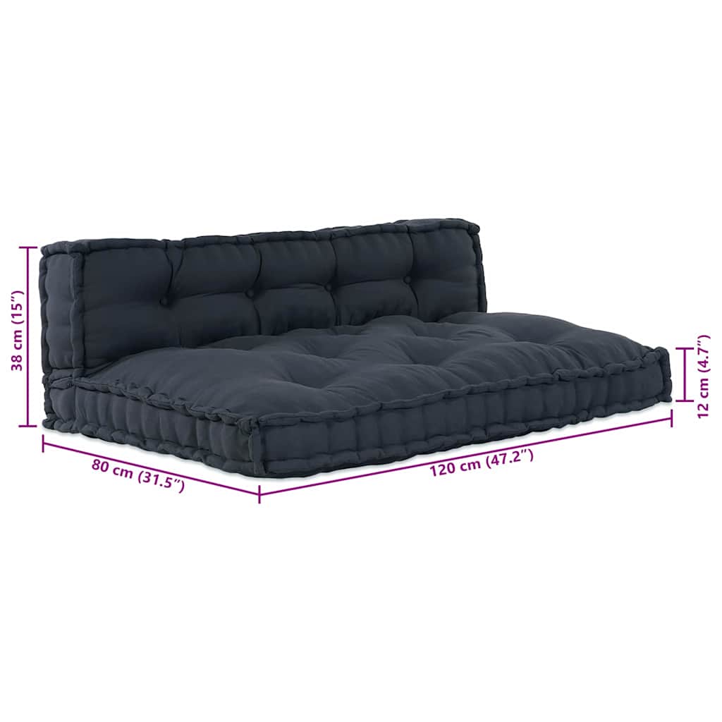 Pallet Sofa Kissen Anthrazit Stoff