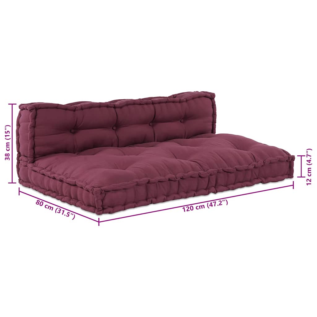 Pallet Sofa Kissen Kastanienbraun Stoff