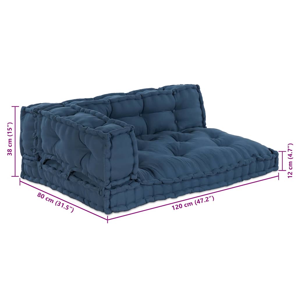 Pallet Sofa Kissen Indigo Stoff