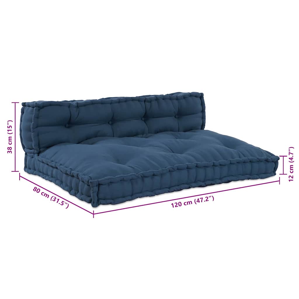 Pallet Sofa Kissen Indigo Stoff