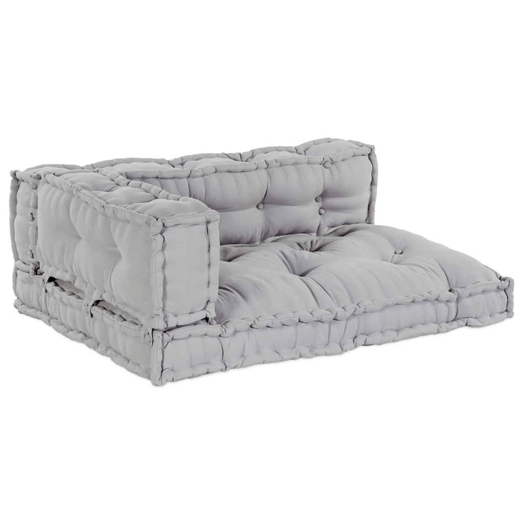 Pallet Sofa Kissen Grau Stoff