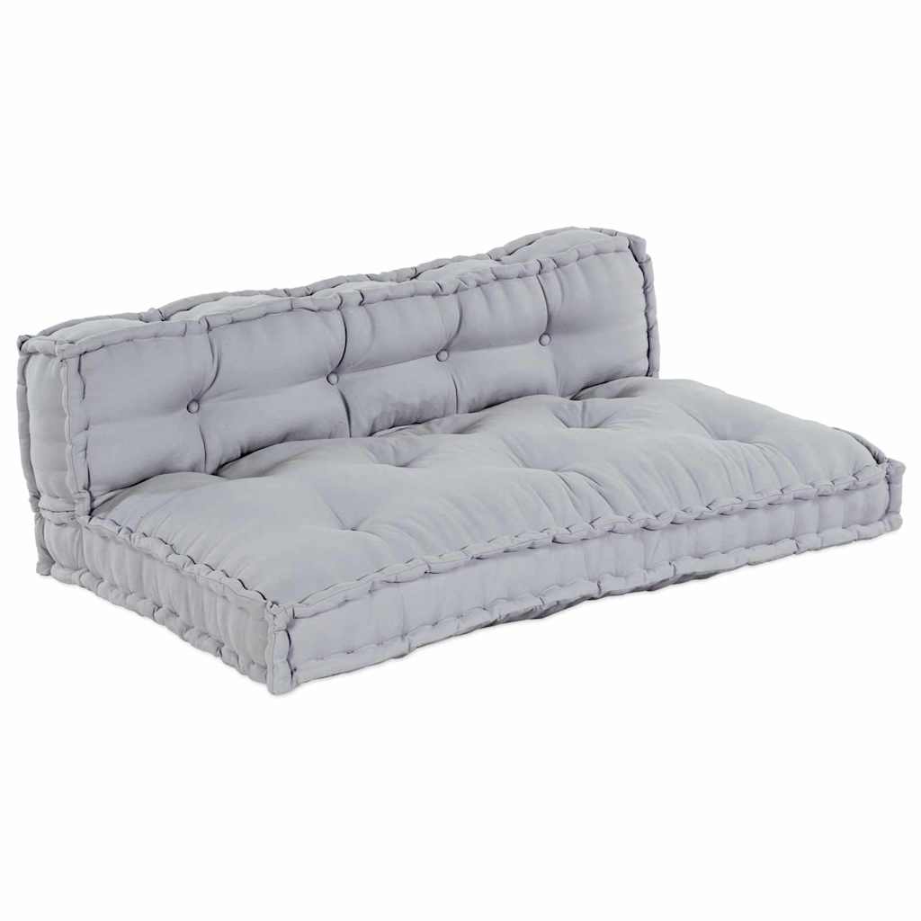 Pallet Sofa Kissen Grau Stoff