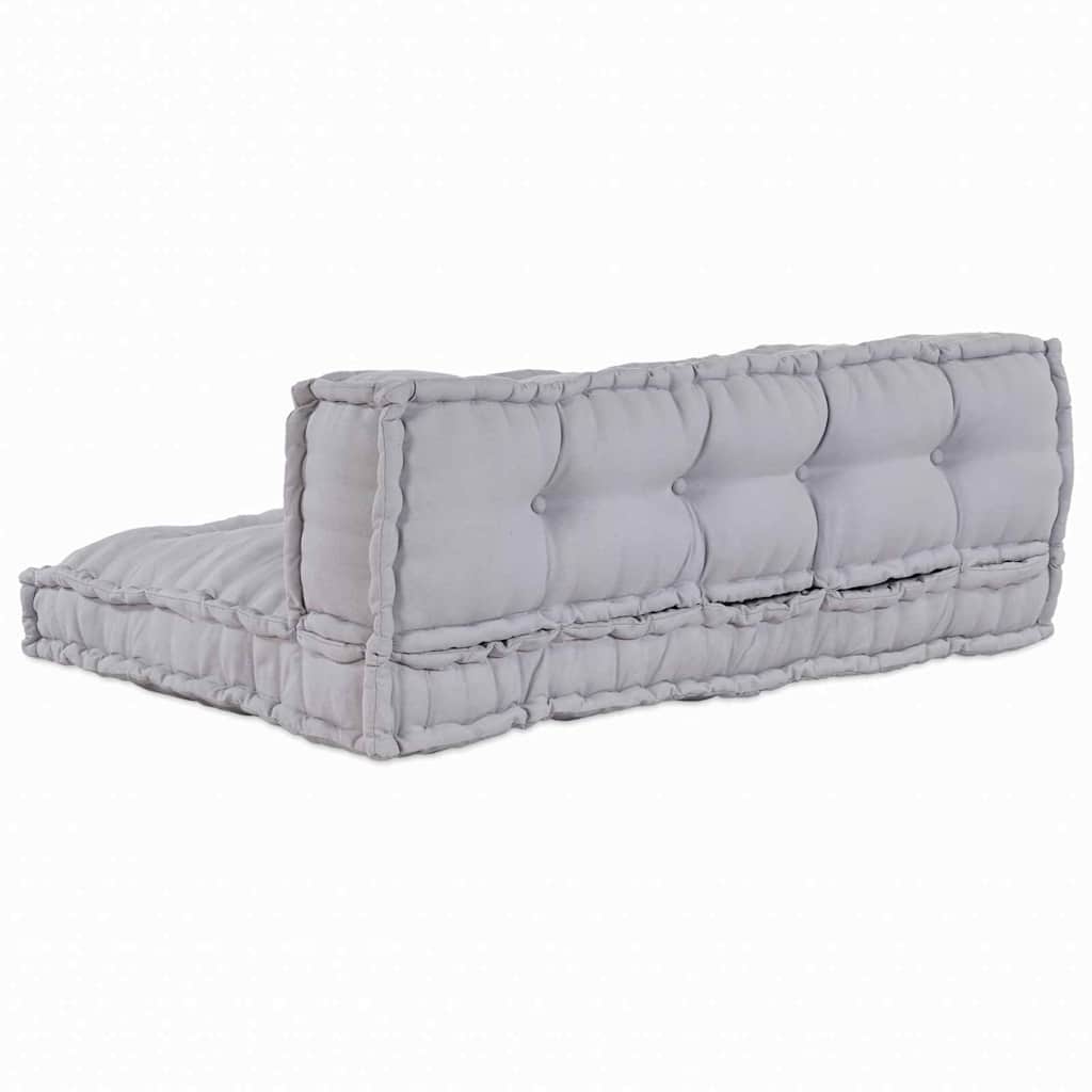 Pallet Sofa Kissen Grau Stoff