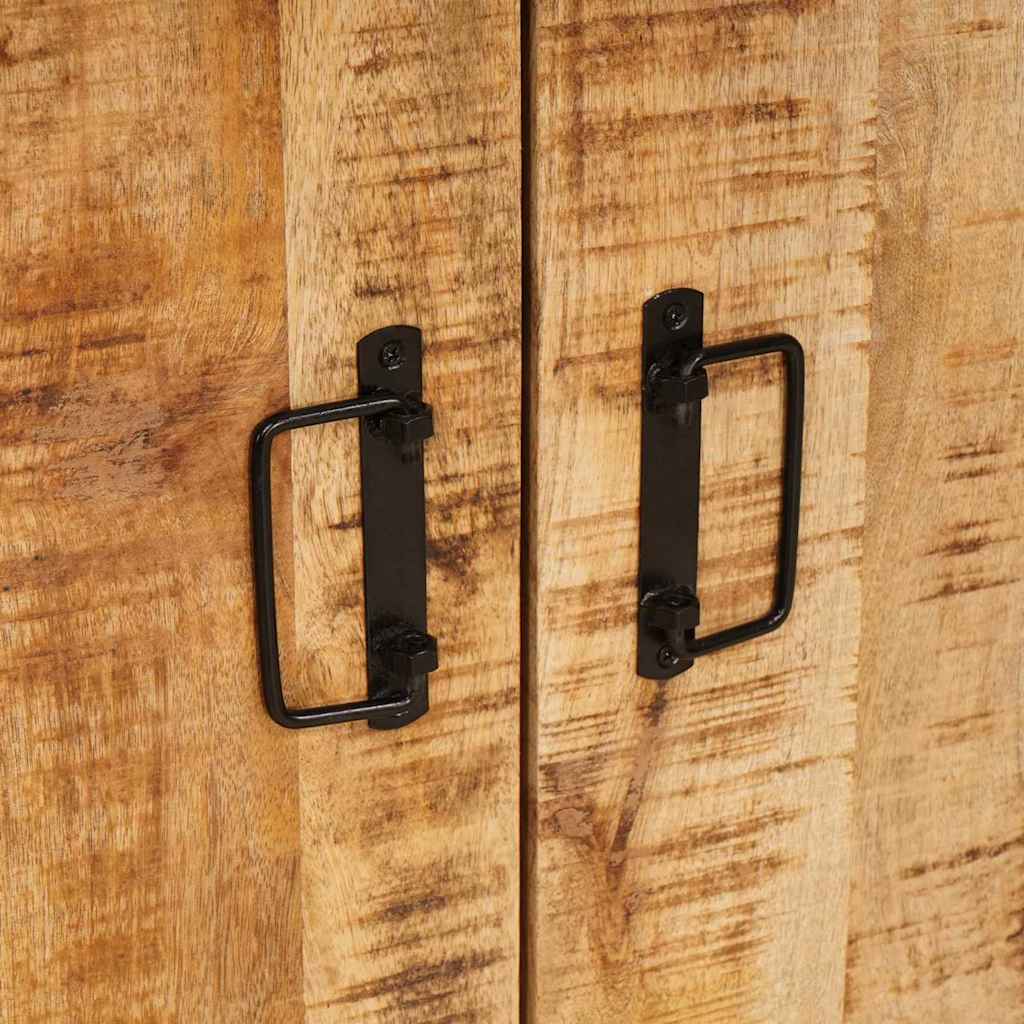 Nachttisch Braun 38 x 33 x 58 cm Massives, grobes Mangoholz