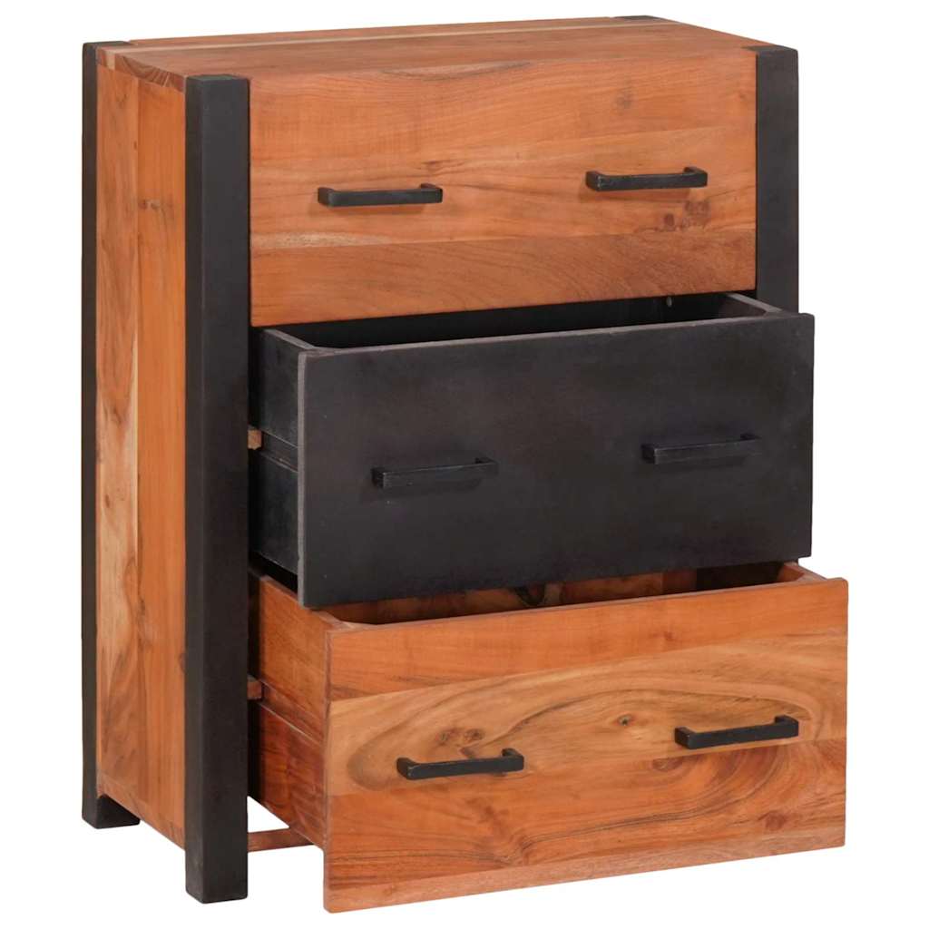 Sideboard 3 pcs Braun 110 x 30 x 75 cm Massivholz Akazie